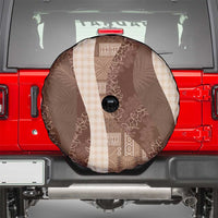 Polynesian Tribal Pattern Patchwork Picturesque Spare Tire Cover Mocha