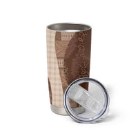 Polynesian Tribal Pattern Patchwork Picturesque Tumbler Cup Mocha
