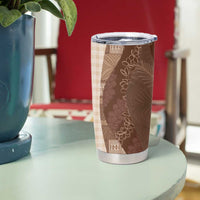 Polynesian Tribal Pattern Patchwork Picturesque Tumbler Cup Mocha