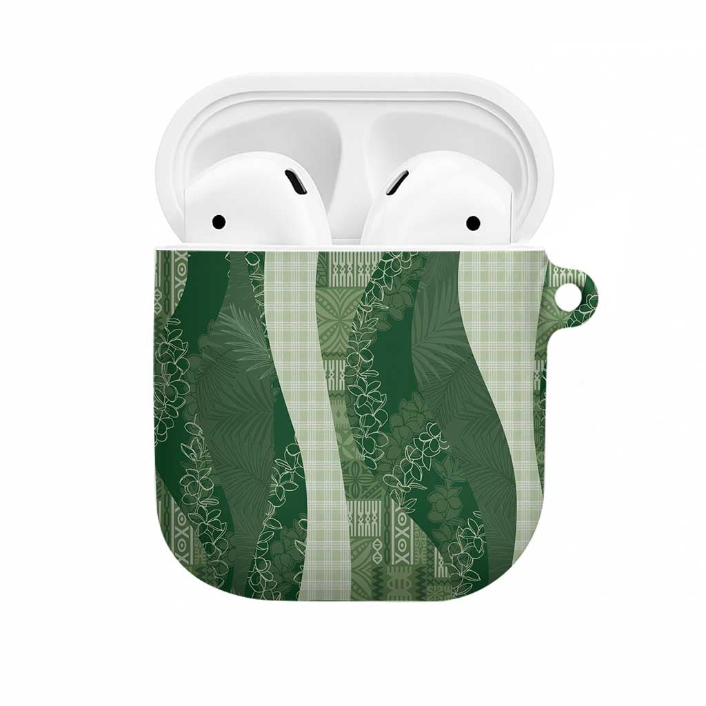 Polynesian Tribal Pattern Patchwork Picturesque AirPods Case Sage Green LT7 Sage Green - Polynesian Pride