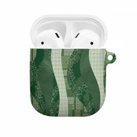Polynesian Tribal Pattern Patchwork Picturesque AirPods Case Sage Green