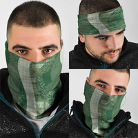 Polynesian Tribal Pattern Patchwork Picturesque Neck Gaiter Sage Green