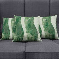 Polynesian Tribal Pattern Patchwork Picturesque Pillow Cover Sage Green