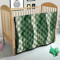 Polynesian Tribal Pattern Patchwork Picturesque Quilt Sage Green