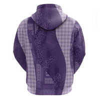 Polynesian Tribal Pattern Patchwork Picturesque Hoodie Deep Violet