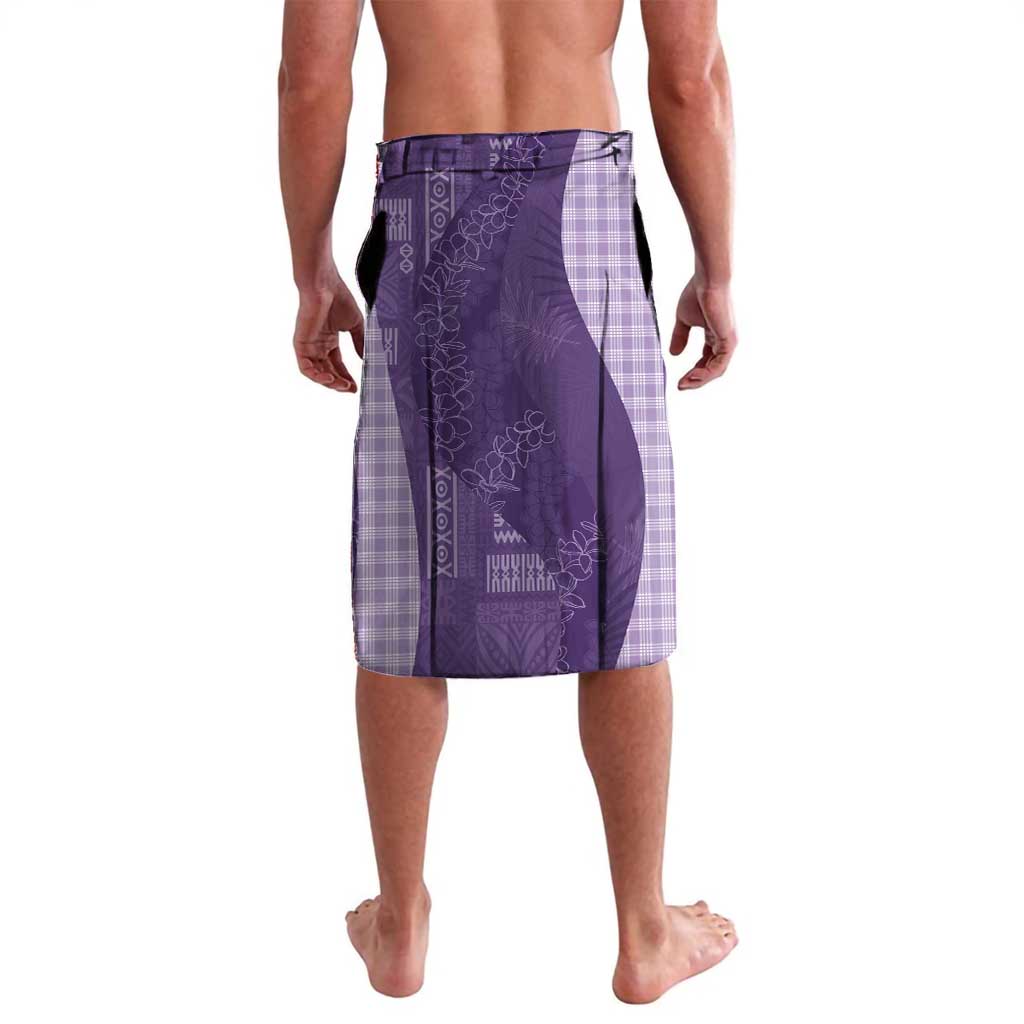 Polynesian Tribal Pattern Patchwork Picturesque Lavalava Deep Violet