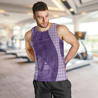 Polynesian Tribal Pattern Patchwork Picturesque Men Tank Top Deep Violet