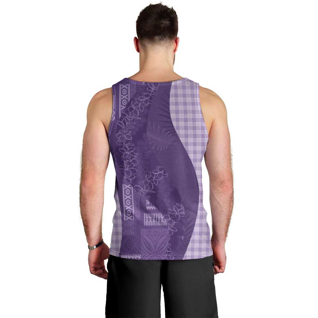 Polynesian Tribal Pattern Patchwork Picturesque Men Tank Top Deep Violet