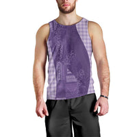 Polynesian Tribal Pattern Patchwork Picturesque Men Tank Top Deep Violet