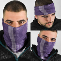 Polynesian Tribal Pattern Patchwork Picturesque Neck Gaiter Deep Violet
