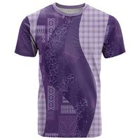 Polynesian Tribal Pattern Patchwork Picturesque T Shirt Deep Violet
