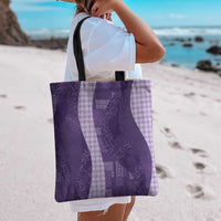 Polynesian Tribal Pattern Patchwork Picturesque Tote Bag Deep Violet