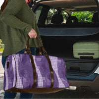 Polynesian Tribal Pattern Patchwork Picturesque Travel Bag Deep Violet