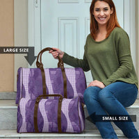 Polynesian Tribal Pattern Patchwork Picturesque Travel Bag Deep Violet