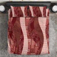 Polynesian Tribal Pattern Patchwork Picturesque Bedding Set Crimson