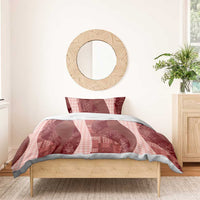 Polynesian Tribal Pattern Patchwork Picturesque Bedding Set Crimson