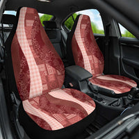 Polynesian Tribal Pattern Patchwork Picturesque Car Seat Cover Crimson