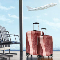 Polynesian Tribal Pattern Patchwork Picturesque Luggage Cover Crimson