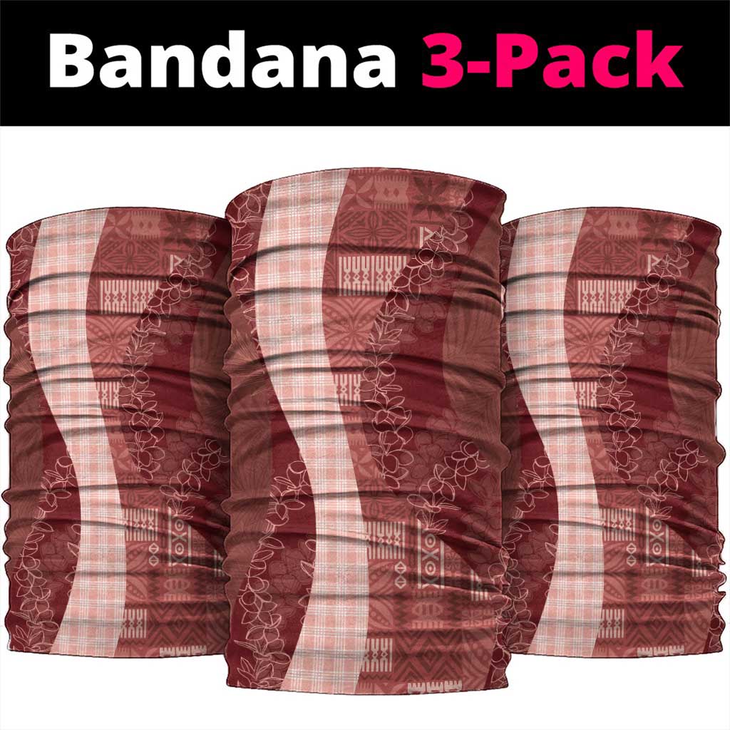 Polynesian Tribal Pattern Patchwork Picturesque Neck Gaiter Crimson