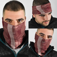 Polynesian Tribal Pattern Patchwork Picturesque Neck Gaiter Crimson