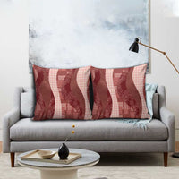 Polynesian Tribal Pattern Patchwork Picturesque Pillow Cover Crimson