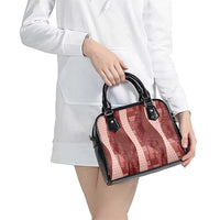 Polynesian Tribal Pattern Patchwork Picturesque Shoulder Handbag Crimson
