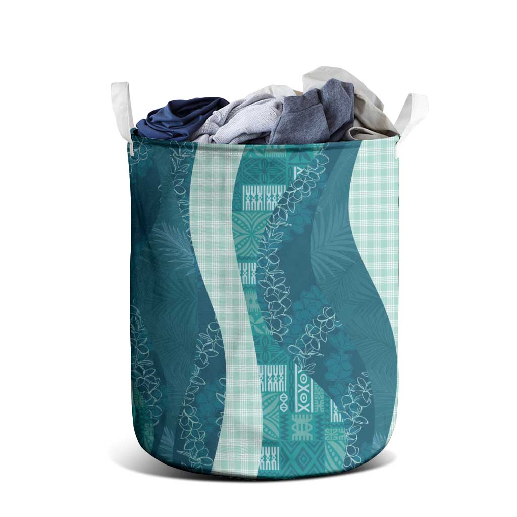 Polynesian Tribal Pattern Patchwork Picturesque Laundry Basket Oceanic