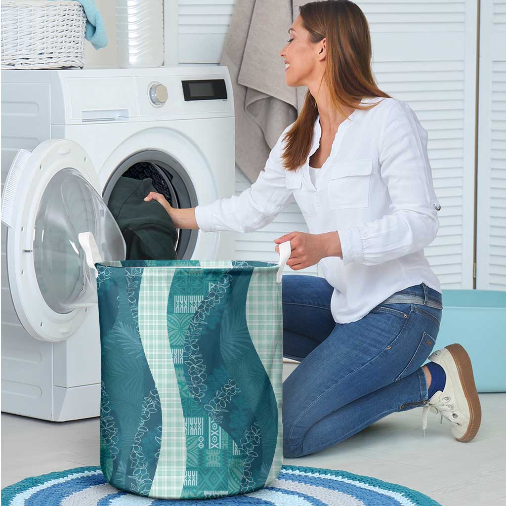 Polynesian Tribal Pattern Patchwork Picturesque Laundry Basket Oceanic