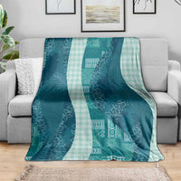 Polynesian Tribal Pattern Patchwork Picturesque Blanket Oceanic