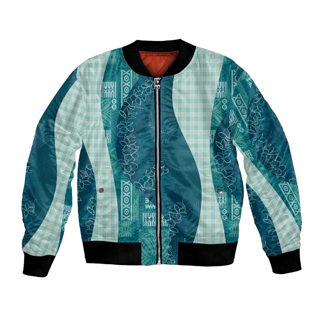 Polynesian Tribal Pattern Patchwork Picturesque Bomber Jacket Oceanic