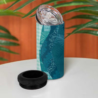 Polynesian Tribal Pattern Patchwork Picturesque 4 in 1 Can Cooler Tumbler Oceanic