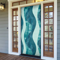Polynesian Tribal Pattern Patchwork Picturesque Door Cover Oceanic