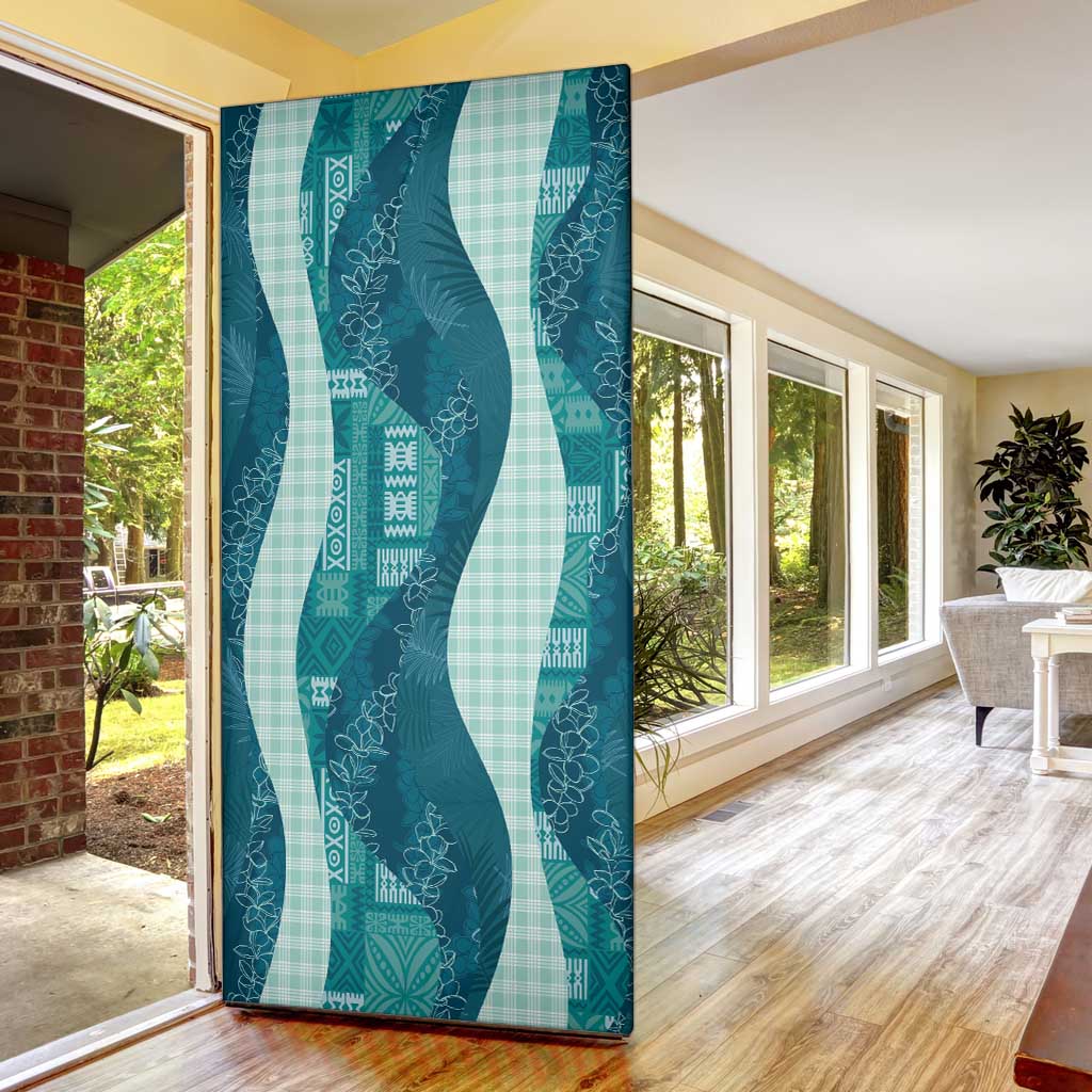 Polynesian Tribal Pattern Patchwork Picturesque Door Cover Oceanic