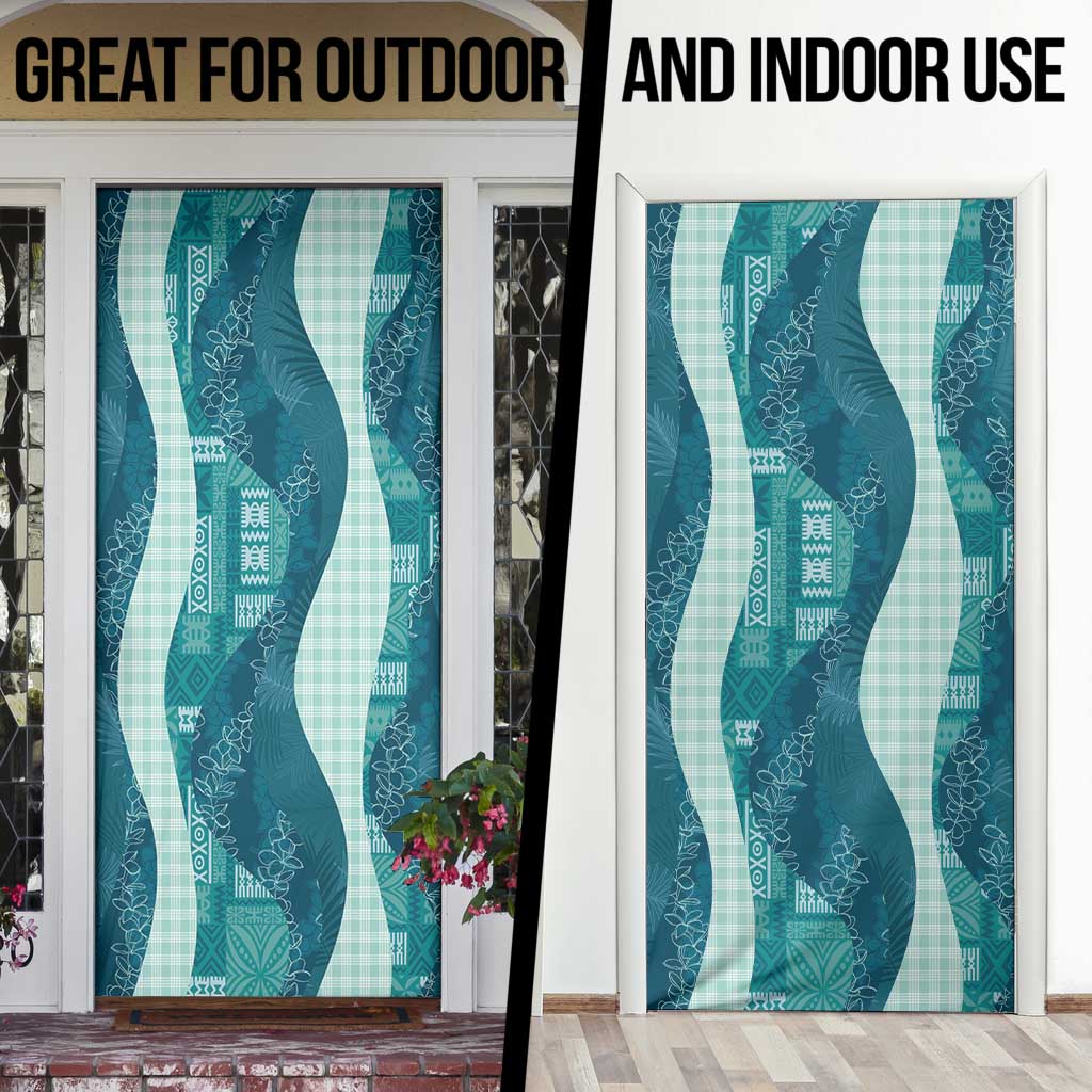 Polynesian Tribal Pattern Patchwork Picturesque Door Cover Oceanic