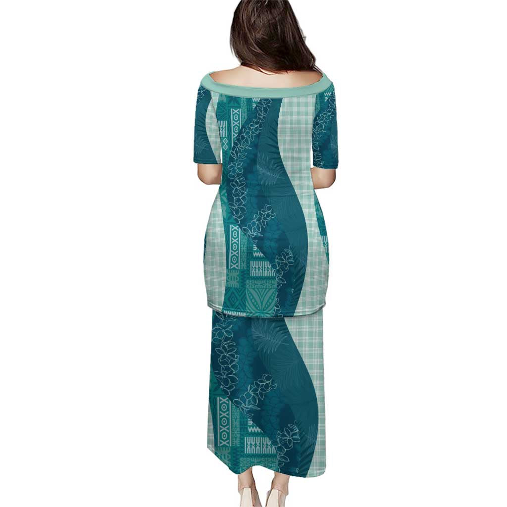 Polynesian Tribal Pattern Patchwork Picturesque Family Matching Puletasi and Hawaiian Shirt Oceanic