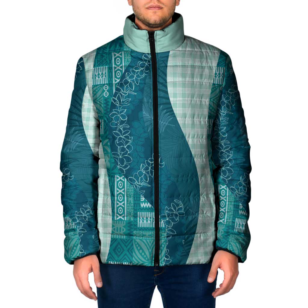Polynesian Tribal Pattern Patchwork Picturesque Padded Jacket Oceanic