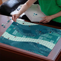 Polynesian Tribal Pattern Patchwork Picturesque Puzzle Oceanic