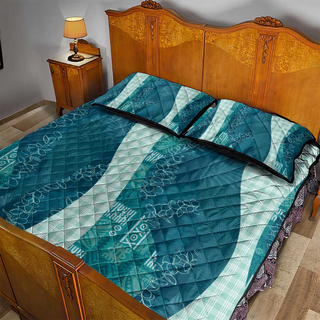 Polynesian Tribal Pattern Patchwork Picturesque Quilt Bed Set Oceanic