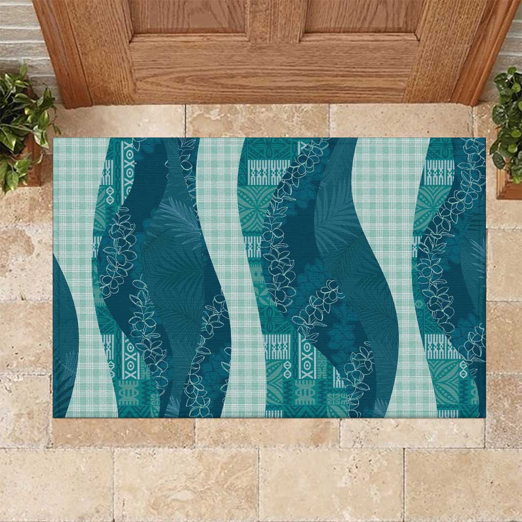 Polynesian Tribal Pattern Patchwork Picturesque Rubber Doormat Oceanic