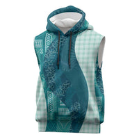 Polynesian Tribal Pattern Patchwork Picturesque Sleeveless Hoodie Oceanic