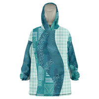 Polynesian Tribal Pattern Patchwork Picturesque Wearable Blanket Hoodie Oceanic