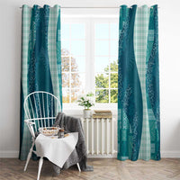 Polynesian Tribal Pattern Patchwork Picturesque Window Curtain Oceanic