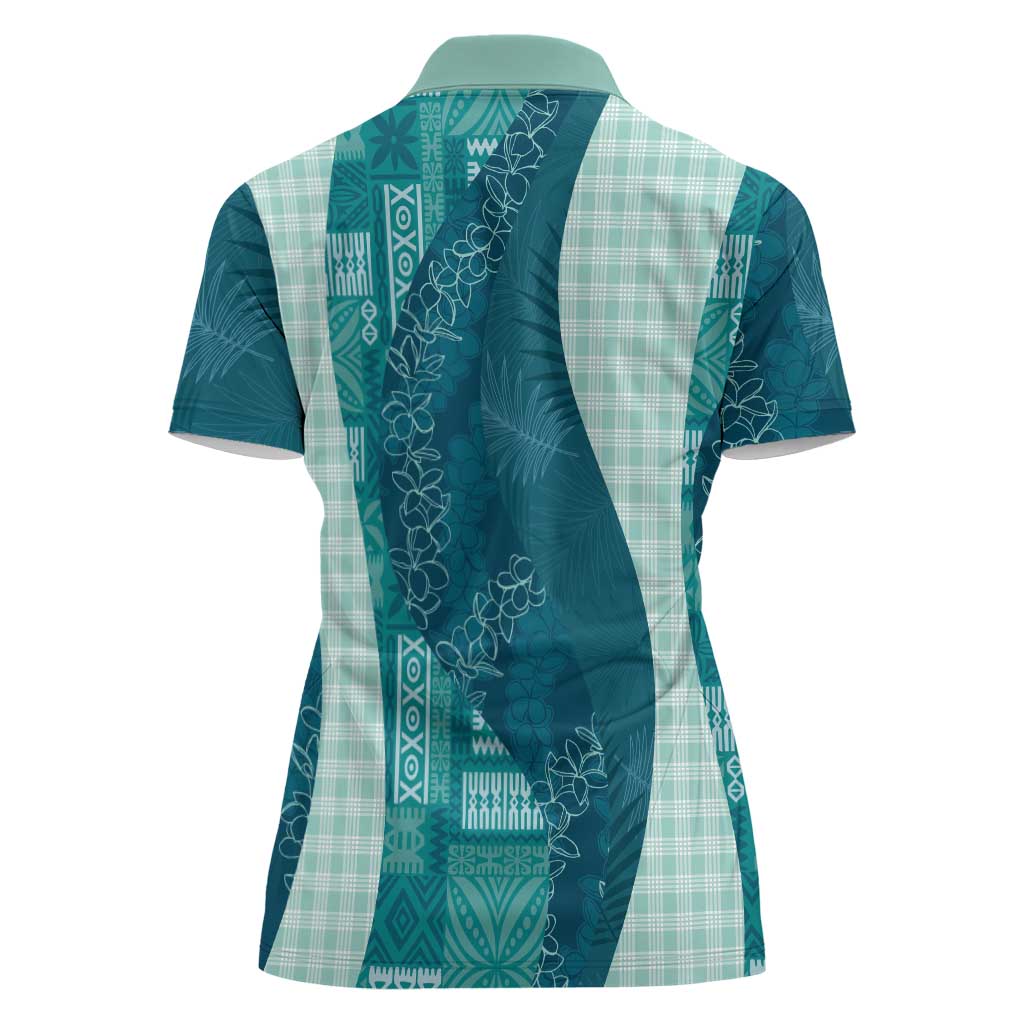 Polynesian Tribal Pattern Patchwork Picturesque Women Polo Shirt Oceanic