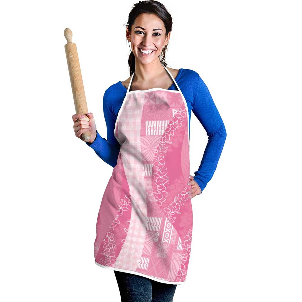 Polynesian Tribal Pattern Patchwork Picturesque Apron Rose Pink