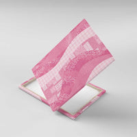 Polynesian Tribal Pattern Patchwork Picturesque Canvas Wall Art Rose Pink