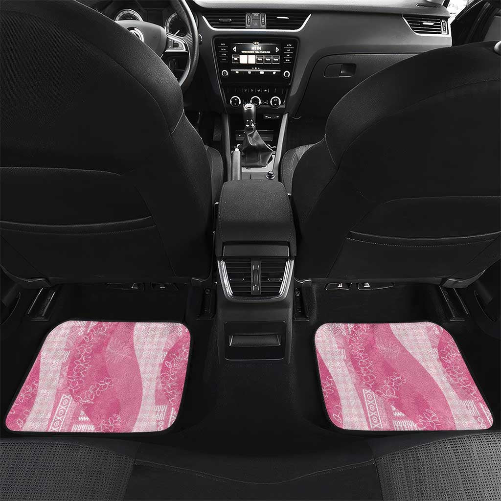 Polynesian Tribal Pattern Patchwork Picturesque Car Mats Rose Pink