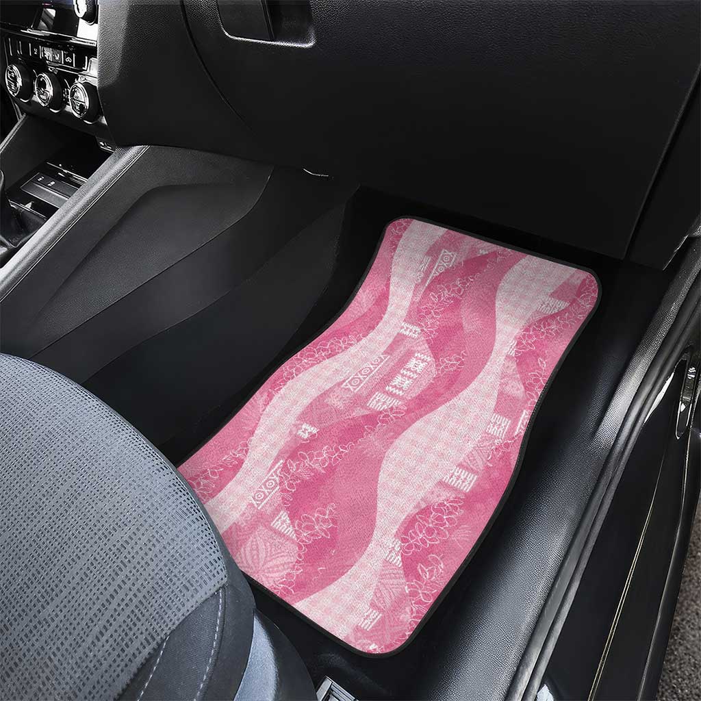 Polynesian Tribal Pattern Patchwork Picturesque Car Mats Rose Pink