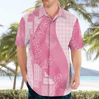 Polynesian Tribal Pattern Patchwork Picturesque Hawaiian Shirt Rose Pink