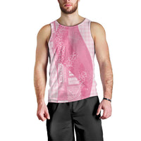 Polynesian Tribal Pattern Patchwork Picturesque Men Tank Top Rose Pink