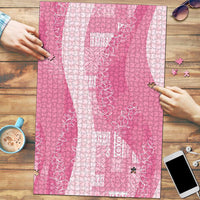 Polynesian Tribal Pattern Patchwork Picturesque Puzzle Rose Pink